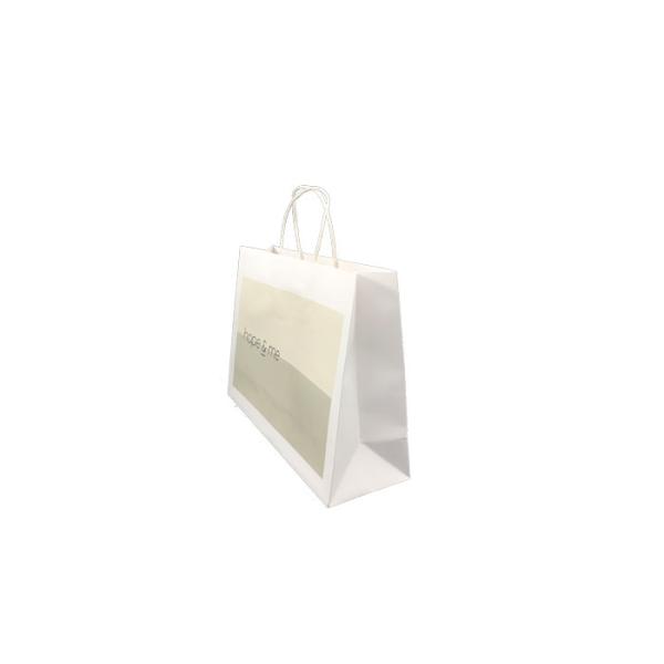 Natural White Kraft Paper Bags For Gift Packaging Fashionable Appearance