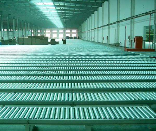 Continuous-Flow Roller Conveyor Line Customized Frame Width For Mass Production