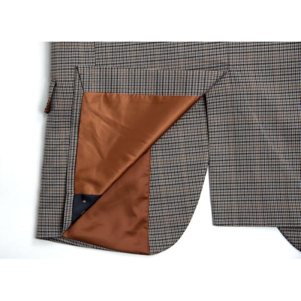 Fashion Mens Grey Tailored Suits Dark Beige Check Business Work Conference