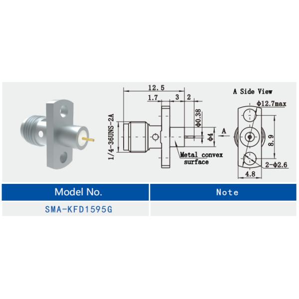 Durability SMA Female Flange Mount Stainless Steel RF Connector