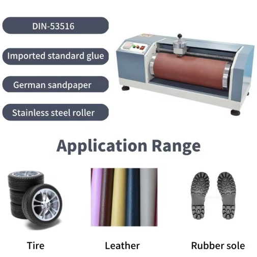 UP-1001 DIN Abrasion Resistance Tester with 150mm Roll Diameter and 40rpm Rolling Speed for Flexible Material Testing