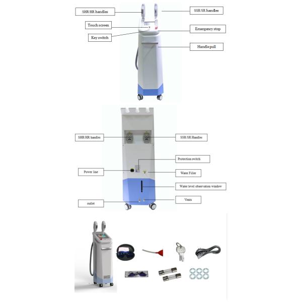 IPL SHR Elight 3 in 1 hair removal machine for Spa Salon use
