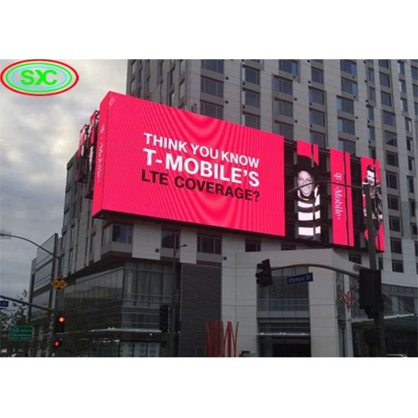 Exterior full color p8 LED iron cabinets fix installation 1024mmX1024mm advertising led display