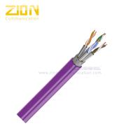 S / Cable de la red del CAT 6A A.C. LSZH CAT6 del FTP en la chaqueta negra, tiempo de la larga vida