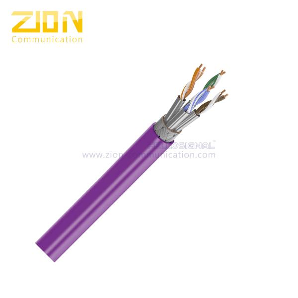 S / Cabo da rede do CAT 6A BC LSZH CAT6 do ftp no revestimento preto, tempo da longa vida