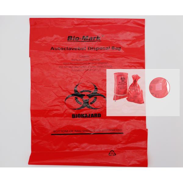 Biohazard медицинской ненужной сумки лаборатории LDPE PP HDPE красный кладет Autoclavable в мешки