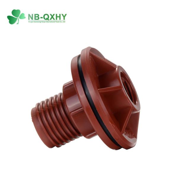 UV Protection Plastic Threaded Water Tank Connector with 1/2 2 Inch Head Code Round