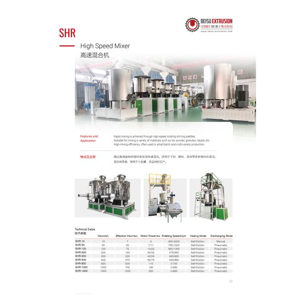 SHR-500L Plastic mineral powders heavy light calcium silica powder titanium dioxide powder mixer