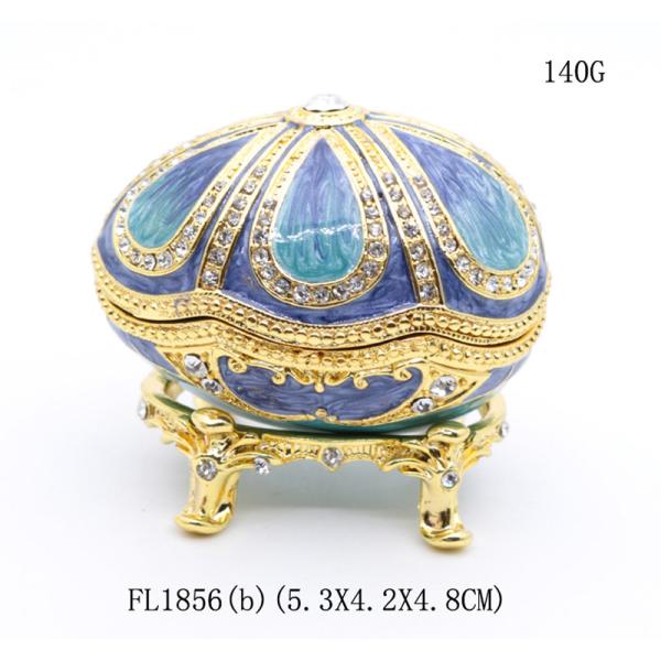 Handicraft faberge egg metal jewelry box Faberge Egg Trinket Jewelry Box with a Pearl  Estee Egg Jewelry trinket box