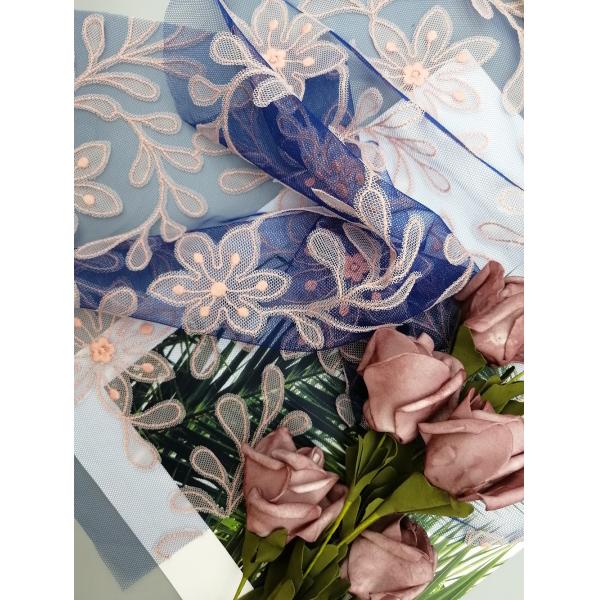 Лазер отрезал ткань шарфа шнурка ткани Applique цветка 3D