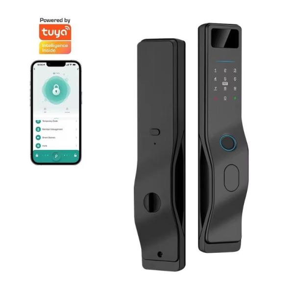 Cerradura de puerta inteligente Tuya D7 con reconocimiento facial 3D para espesores de 40-90MM