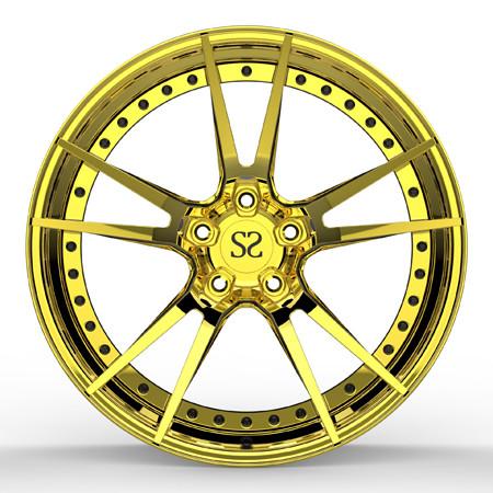O bordo lustrado do ouro 2 partes forjou as rodas pretas para bordas feitas sob encomenda de BMW M6 20inch