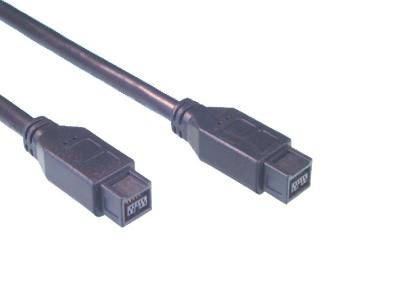 9P IEEE 1394 Cable Metal Cover Durable Design 5.5mm Out Diameter