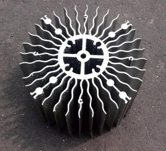 Customized Sunflower Aluminum Heat Sinks Powder Coating For Furniture