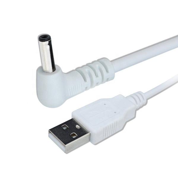 Blanc noir 90 degrés angle 5,5x2,1 mm 5,5x2,5 mm 1,35x3,5 mm câble d'alimentation USB à courant continu