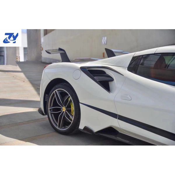 For Ferrari 488 Carbon Fiber Side air Outlet Decoration Parts Side air Outlet Wind Knife Decoration Parts