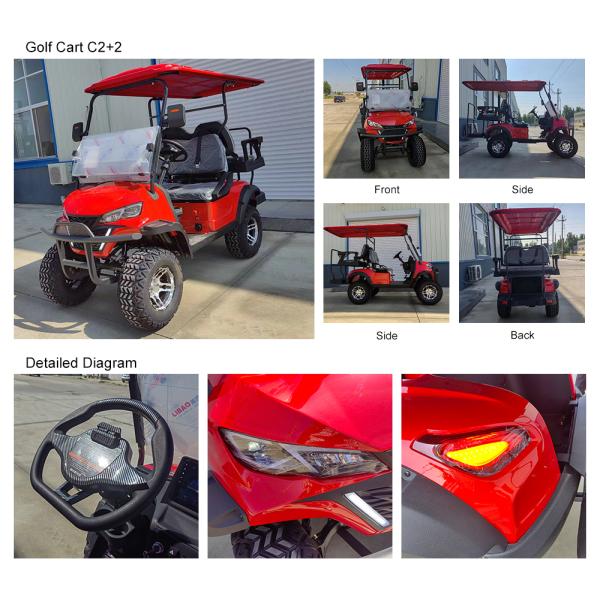 48V LiFePO4 Battery Electric Golf Cart Vehicle Luxury 4 Seater Scooter for Sal