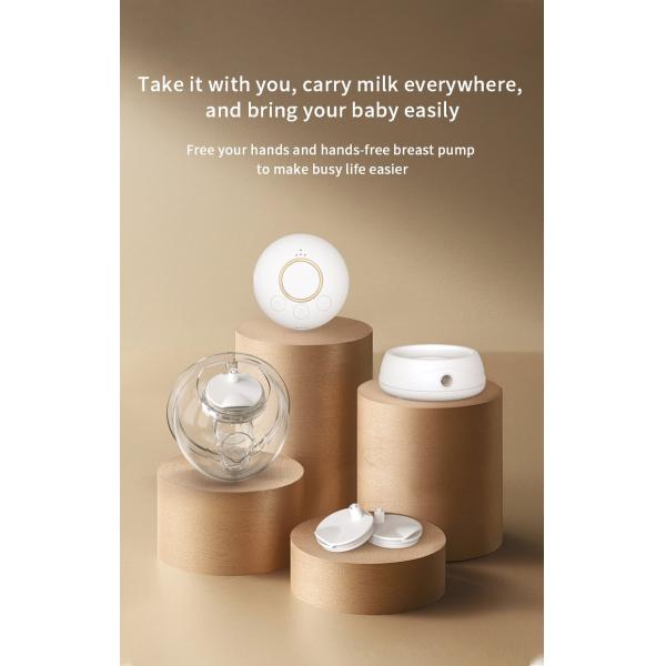 200g White Wearable Hands Free Breast Pump Double Breast Milk Electric Feeding Pump