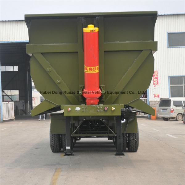2 axles 3 Axles Hydraulic Rear Dump Semi Trailer 30 ton 60 ton U shape