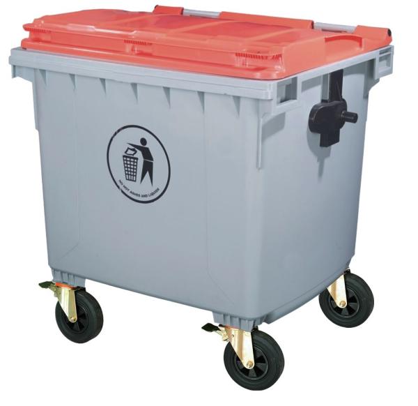 1100L  wheelie mobile plastic garbage bin for residential industrial medical use