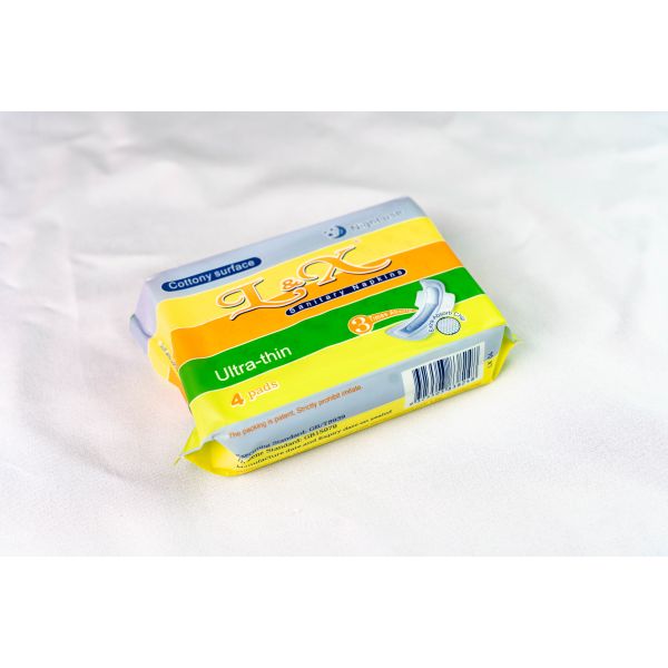 High Comfort feminine menstrual pad including leak protection for absorbency softness and comfort during menstrual flow