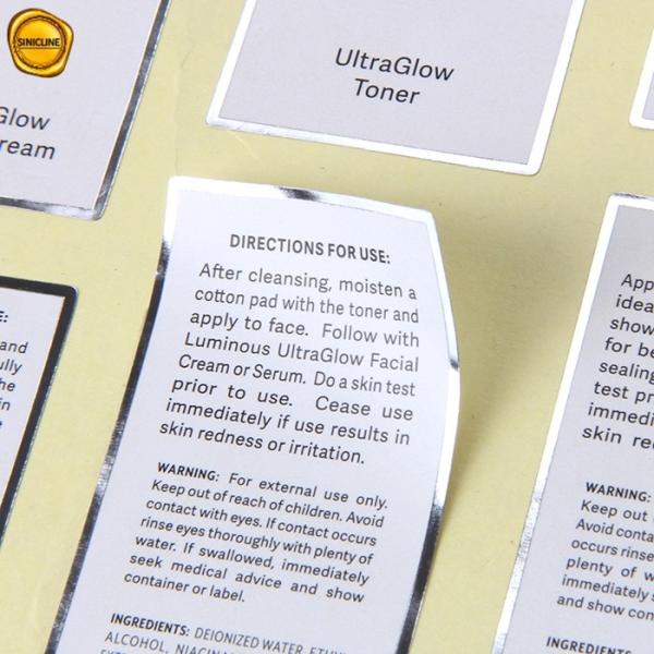 4cm X 8cm Adhesive Sticker Printer Paper Plain Vinyl Sticker Sheets For Skincare