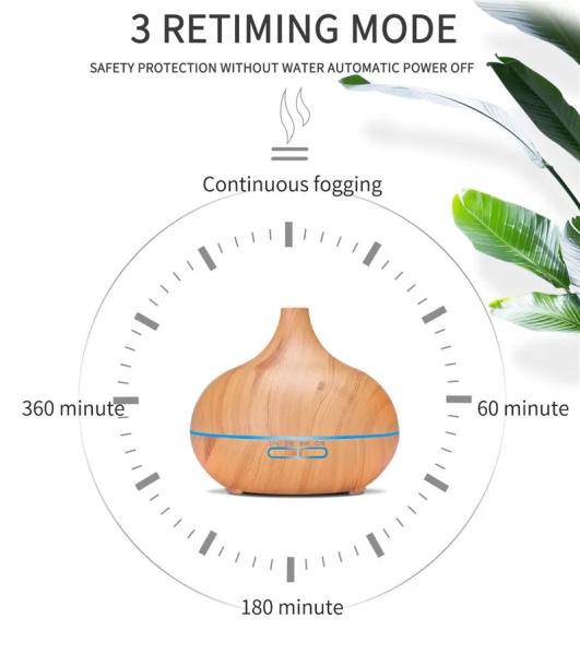 500 ml de grande capacidade difusor de aromas ultra-sônicos Aromaterapia controle remoto Óleos essenciais silenciosos Umidificador de ar
