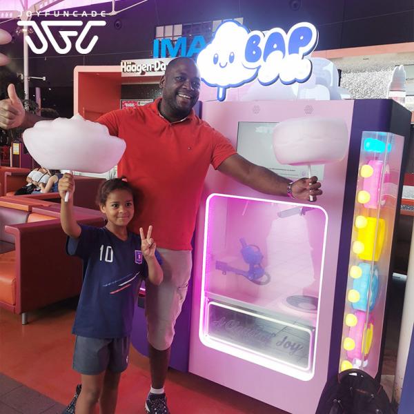 Customizable Flower Cotton Candy Vending Machine With Smart Robot Operation