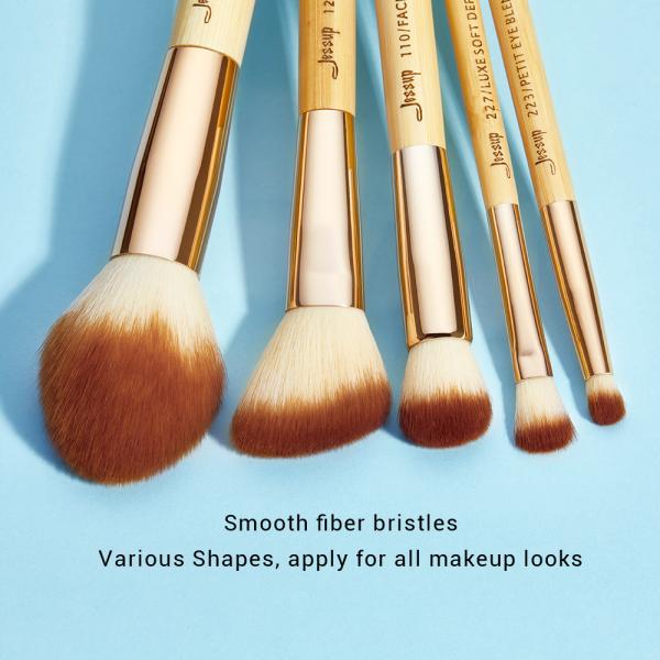 Jessup 10 Piece Makeup Brush Set Eco Friendly Bamboo Handle
