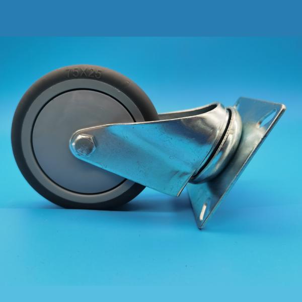 Tpr Wheels Light Industrial  Medium Duty Casters Rubber Core Castors  3 Lockable Rigid Swivel For Assembly Lines Transport Carts