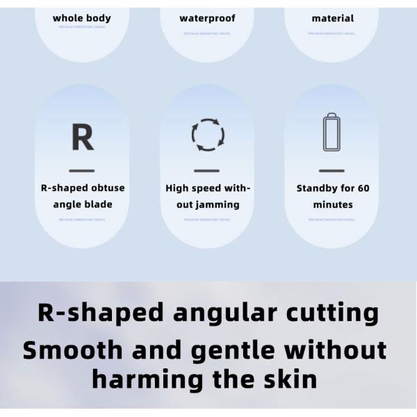Six-In-One Multifunctional Electric Shaver Set with USB Charging Fully Waterproof for Eyebrow Trimming and Household Use