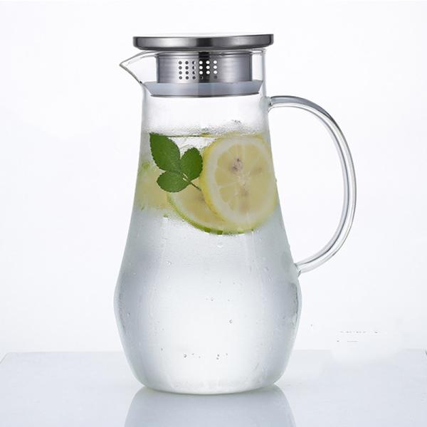 Вручите надутому 1400мл стеклянный кувшин воды прозрачный Карафе сока напитка