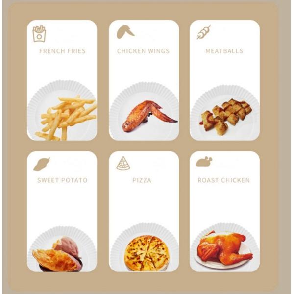 Oil Proof Silicone Coated Air Fryer Parchment Paper 20cm Round Disposable Baking
