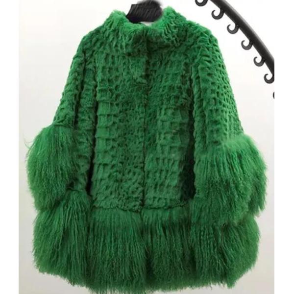 Fashion Bright Color Puffer Down Coat Fur Coat OEM For Women
