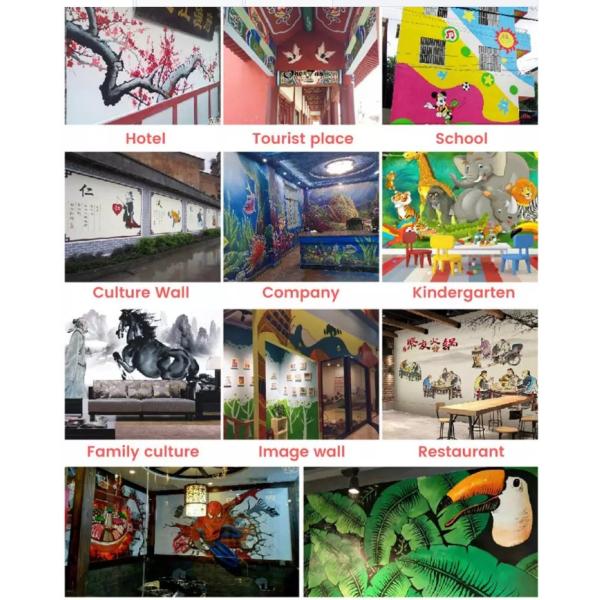 Wood Mural 14sqm/h Vertical Wall Printer EPSON DX-10 1440*1440DPL