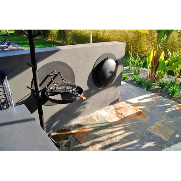 гриль барбекю стали углерода ямы огня 800мм горящий древесиной установленный стеной вися