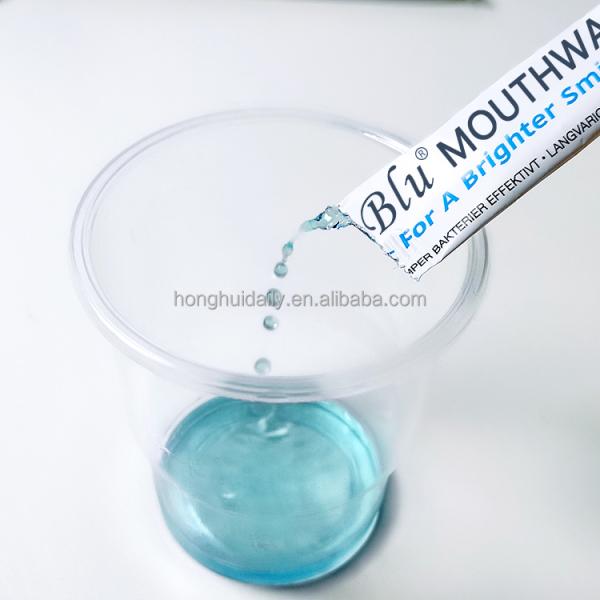 Acuñe el líquido sin alcohol del enjuague del sabor con el bolso 10ml de la bolsita