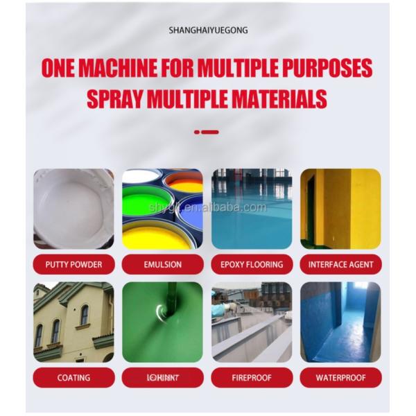 High Pressure Piston Airless Paint Sprayer Electric Gas Hydraulic Wall Paint Spray Gun