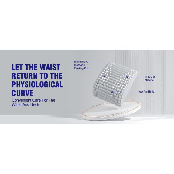 TPE Arch Lumbar Spine Lower Pillow Soft Stretcher for Relief of Back and Neck Pain