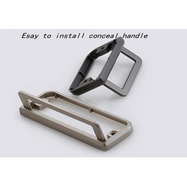 Brush Brass Hidden Drawer Pulls Kitchen Cabinet Knobs / Closet Square 96mm Handles T Bar Pulls Furniture Fittings