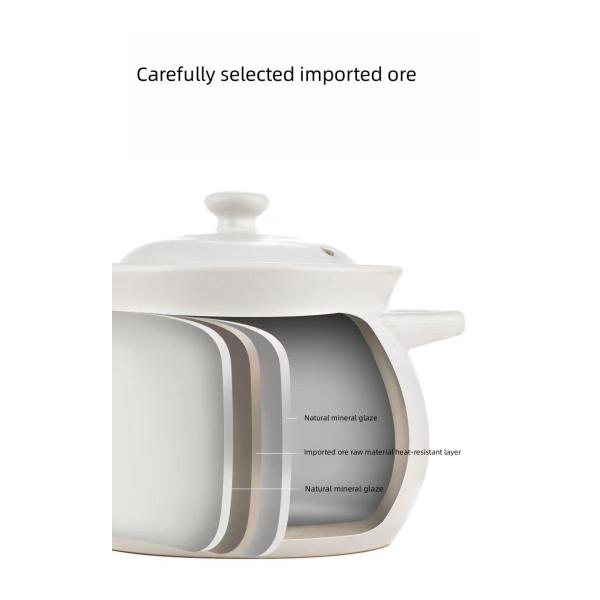White Nonstick Cookware Set for Decocting Traditional Chinese Medicine Herbal Soup