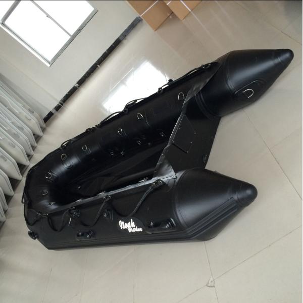 1.2mm PVC Military Attack Boats For Patrol , Black Color Aluminum Floor