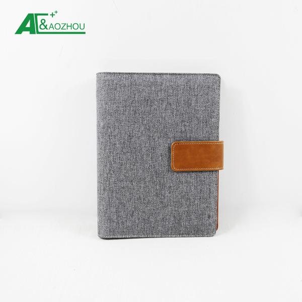 Middle size PU leather big buckle 80 sheet  Refillable Ring Binder organizer