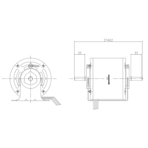 Высокий вентиляторный двигатель занавеса воздуха статического давления, мотор вала мотора блока катушки вентилятора двойной