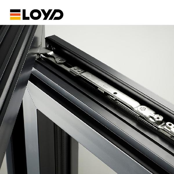 Anodizado Upvc Arquitetônico Alumínio Janela Duplo Painel Custom