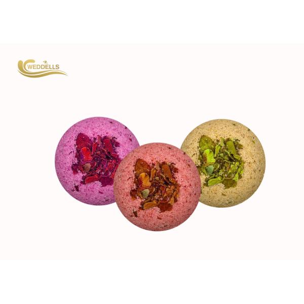 OEM Luxury Bath Bombs , Natural Organic Bath Bombs With Flower Petals