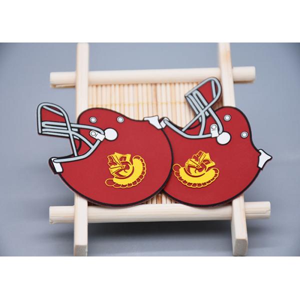 Мягкая ультразвуковая отрезанная заплата силиконовой резины с плоским печатая логотипом