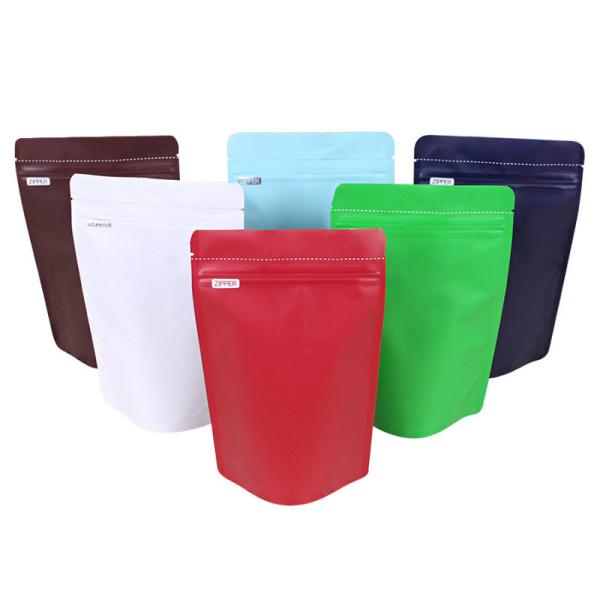 Friendly China Supplier Custom Color Printing Zipper Top One Way Valve Pink Foil Coffee Bags