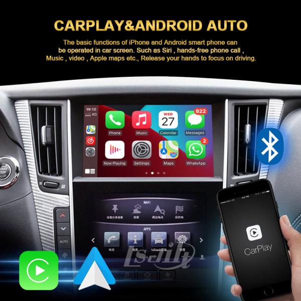 интерфейс мультимедиа андроида 4G PX6 CarPlay& видео- с YouTube, Netflix для Infiniti 2018-2021 QX60 QX80 QX50