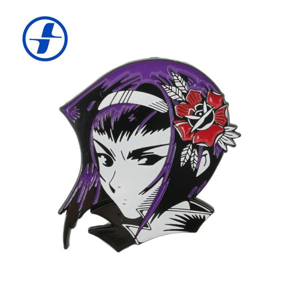 Wholesale metal dye black Customized soft enamel lapel  pins badge